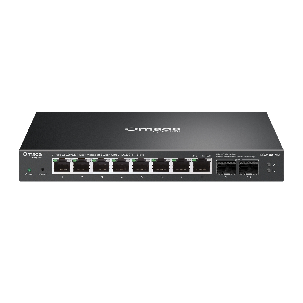 TP-Link ES210X-M2 Omada 8-Port 2.5G Easy Managed Switch with 2 10GE SFP+ Slots