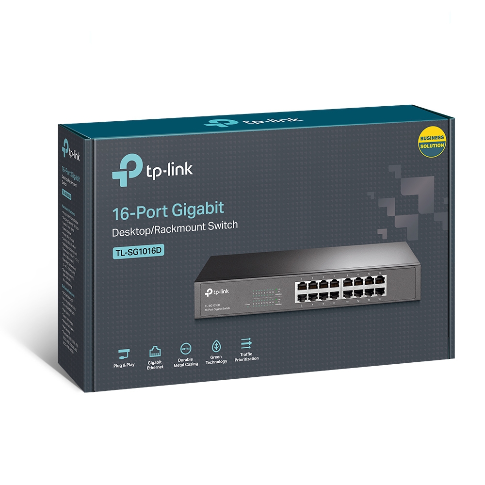 TP-Link TL-SG1016D 16-Port Gigabit Desktop/Rackmount Switch