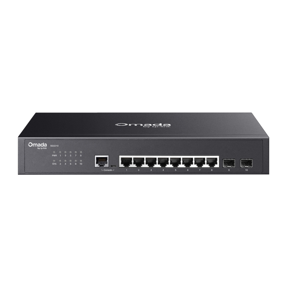 TP-Link SG3210 JetStream 8-Port Gigabit L2 Managed Switch with 2 SFP Slots Omada