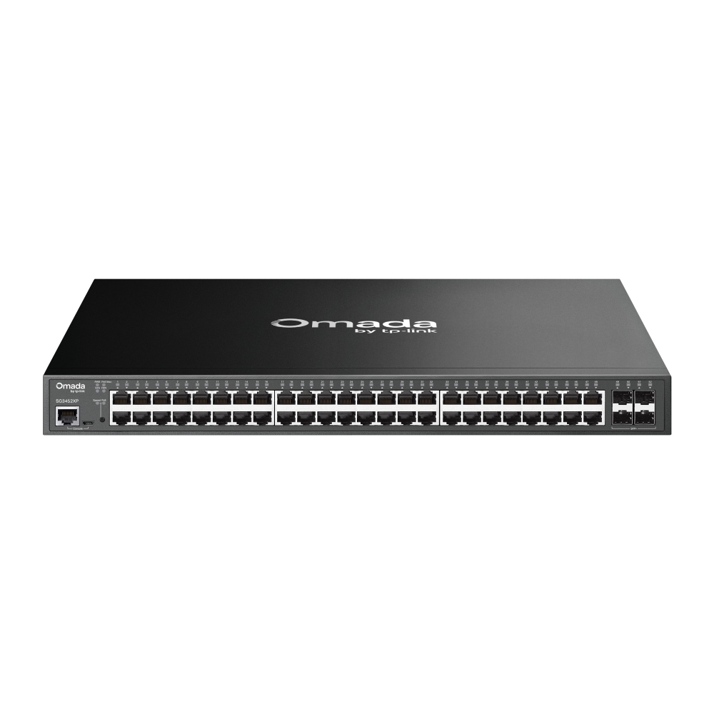 TP-Link SG3452XP Omada 48-Port PoE+ Gigabit L2+ Managed Switch with 4 10GE SFP+ Slots
