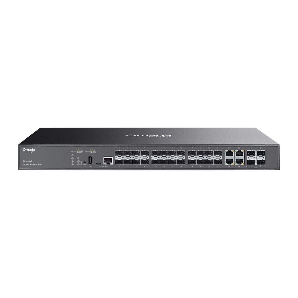 TP-Link SG5428XF Omada 24-Port SFP Stackable Lite L3 Managed Switch with 4x 10G Slots