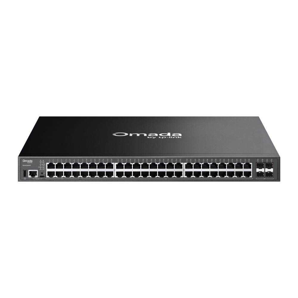 TP-Link SG5452XMPP Omada 48-Port Gigabit Stackable Lite L3 Managed PoE++ Switch with 4× 10G Slots