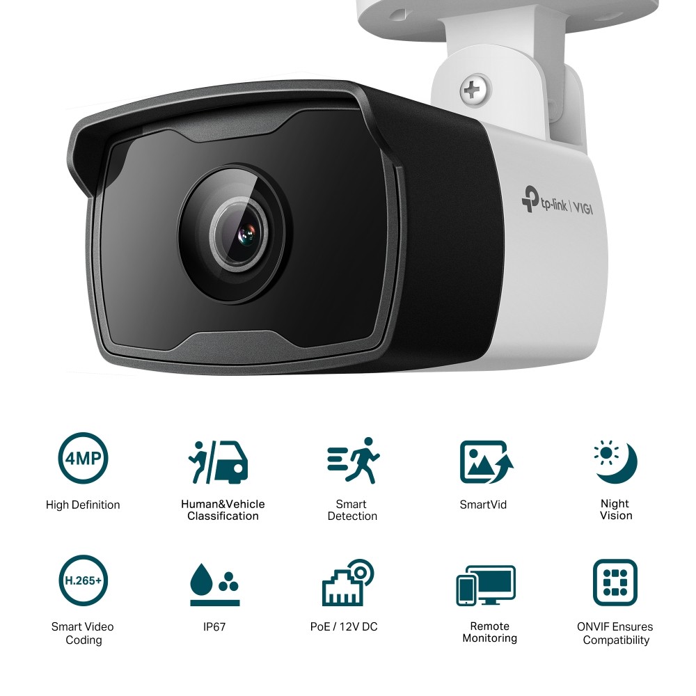 TP-Link VIGI C340I(2.8mm) 4MP Outdoor IR Bullet Network Camera