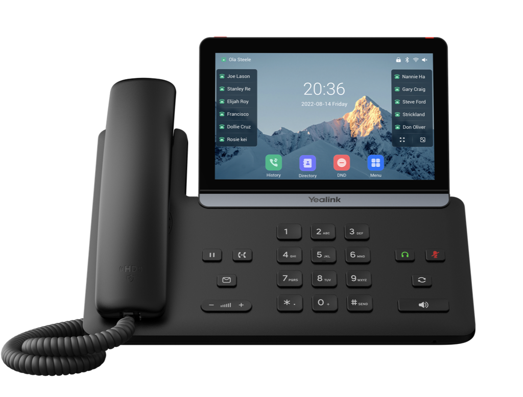 Yealink SIP-T87W Business IP Phone, 7" Touch Screen, 84 One-Touch Keys, Wi-Fi 6, Bluetooth 5.0, Dual Gigabit
