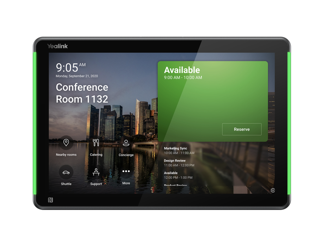 Yealink ROOMPANELPLUS-E2 (Roompanelplus-E2) Android 10" Room Scheduling Blackpanel, Teams, Poe, W/MOUNT