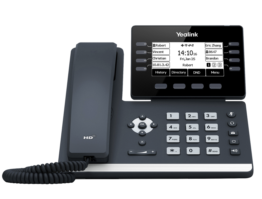 Yealink SIP-T53 (Sip-T53) 12 Line IP Phone With Handset, 3.7" Adjustable LCD Screen