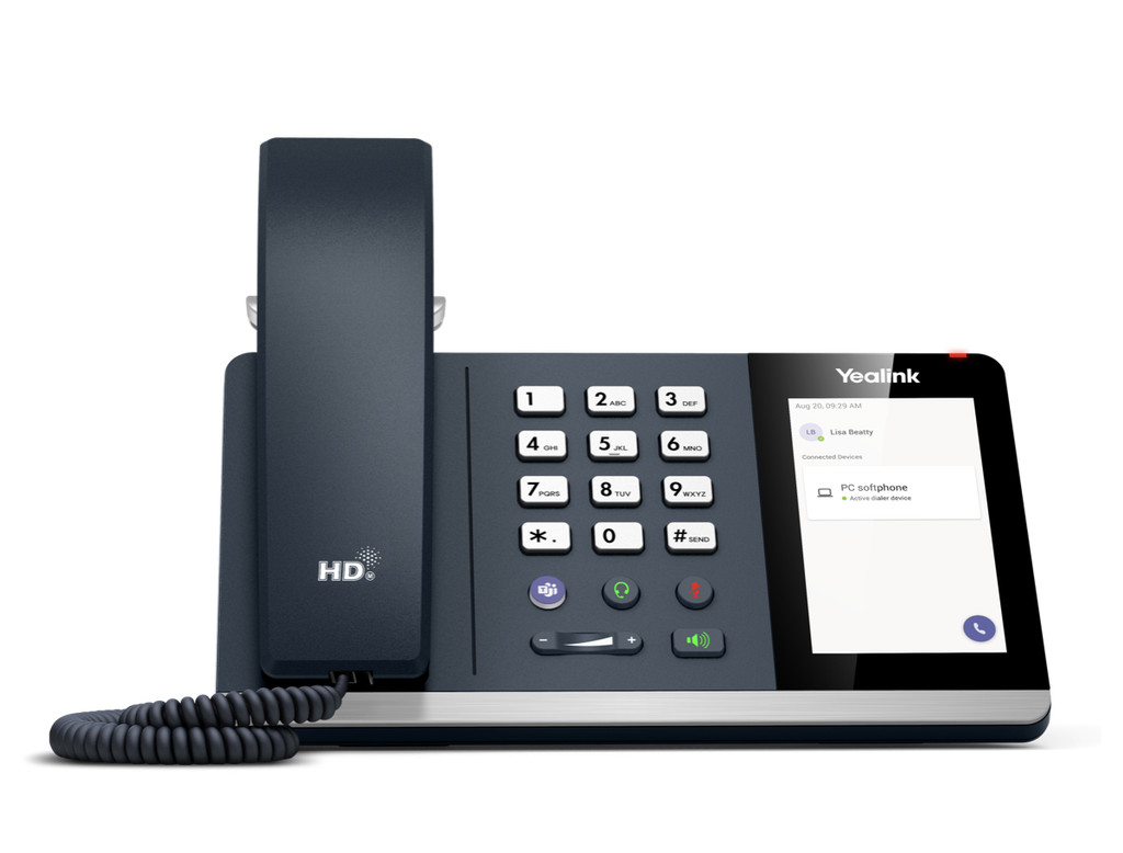 Yealink MP45 (Mp45) Desktop Phone With Handset, 4" Touch Screen, Entry Level USB Phone