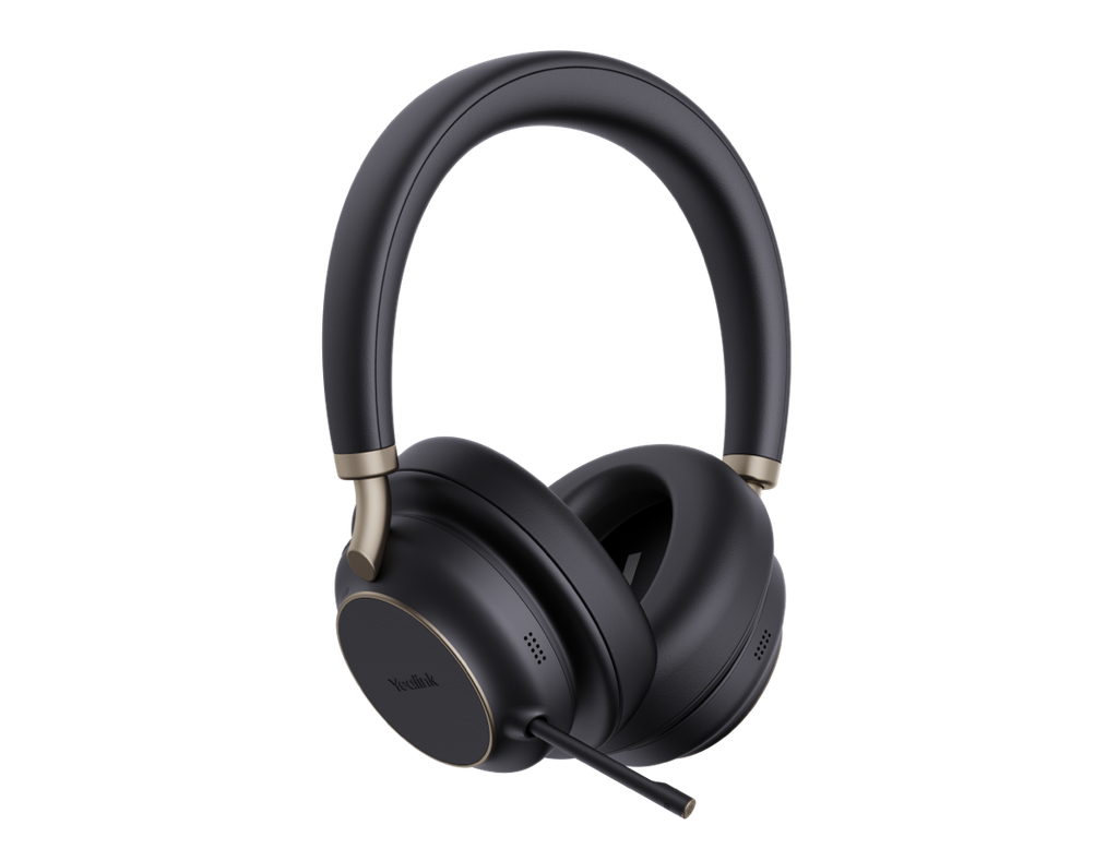Yealink BH76-P-BL-UC-C/A Wireless (Bh76 Plus) UC Anc Stereo Headset, Black, USB-C Native, C TO A Dongle