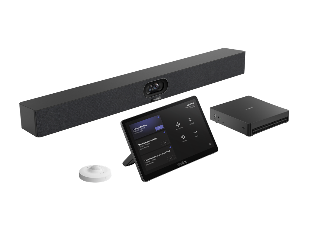 Yealink MVC S40-C5U Microsoft Teams Rooms System for Small To Medium Rooms, SmartVision 40 dual 48 MP camera bar, MCore 4, MTouch Plus, RoomSensor