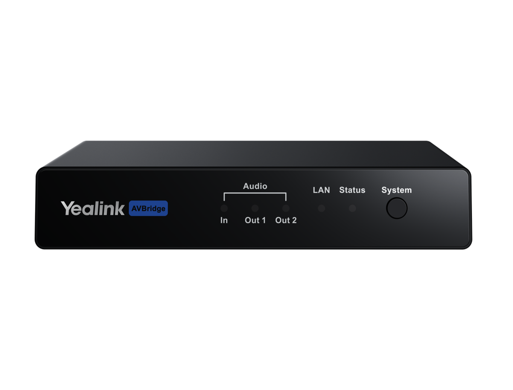 Yealink AVBridge Compact Dante Audio Box and A/V Extender, 4×4 Dante, CM50/CM20 Ready, Matrix Mixer and PEQ, USB BYOM