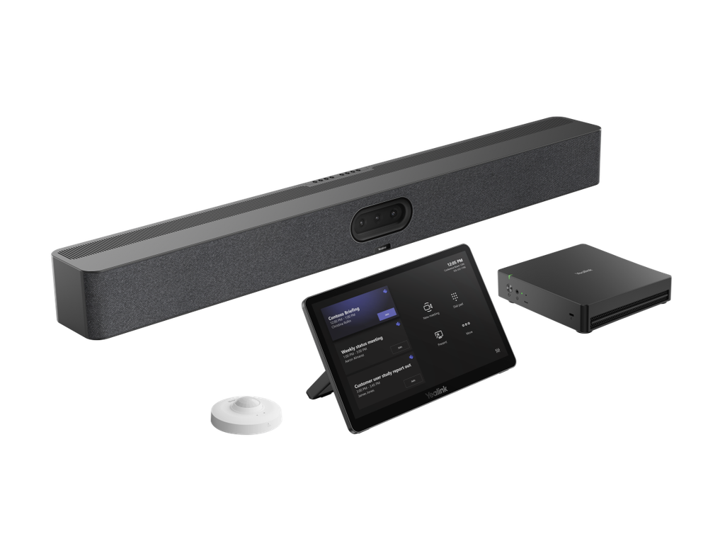 Yealink MVC S50-C5U Microsoft Teams Rooms System for Small and Medium Rooms, MeetingBar A50 triple 50 MP video bar, MCore 4, MTouch Plus, RoomSensor
