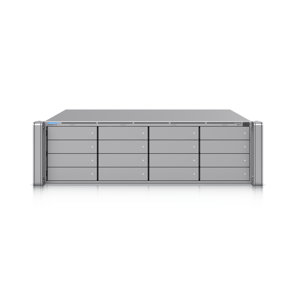 Ubiquiti UniFi Enterprise NVR (ENVR) — 3U Rack-Mount 16-Bay Network Video Recorder for 210 HD / 70 4K Cameras with 10 GbE + 2× 10G SFP+, Hot-Swap Dual PSUs, RAID Protection and 32 GB RAM
