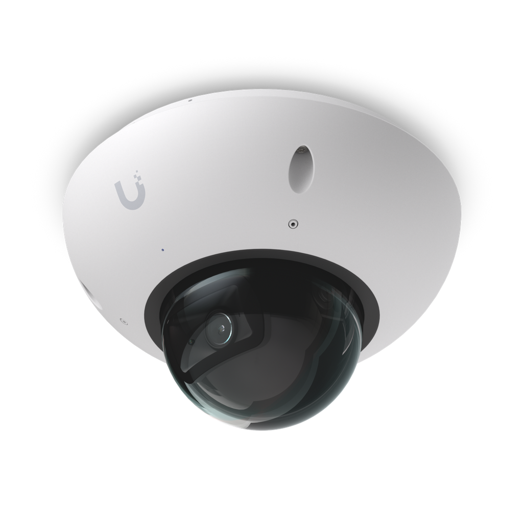 Ubiquiti UniFi UVC-G6-Dome (White) — Indoor/Outdoor 4K 8MP Vandal-Resistant Dome Camera with Multi-TOPS AI Engine, 30 m IR Night Vision, IP66 + IK10, Built-in Microphone and PoE