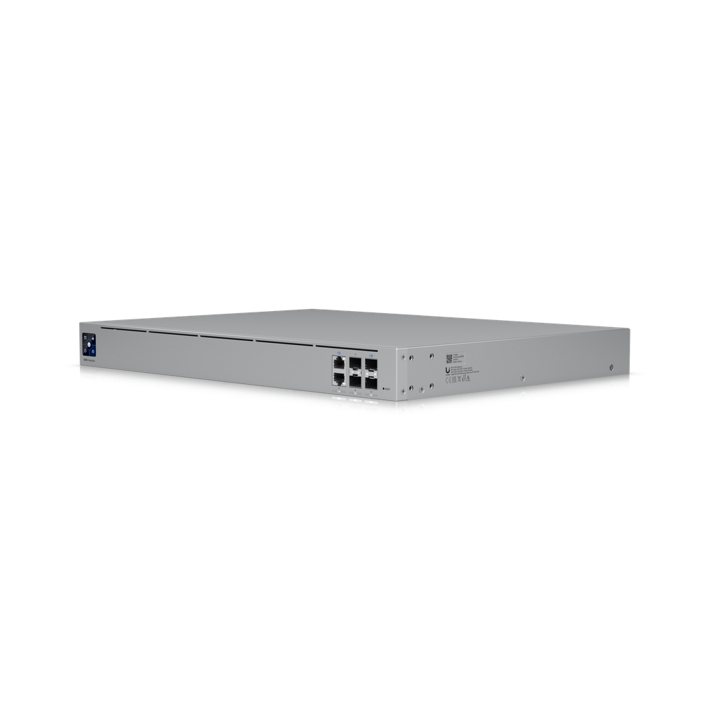 Ubiquiti UniFi UXG-Enterprise — 1U Enterprise Gateway with 25G SFP28 WAN, 12.5 Gbps IDS/IPS Routing, 1 Million Concurrent Sessions, Multi-WAN Load Balancing, VRRP Failover and Hot-Swap Dual PSU