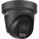 Hikvision DS-2CD2387G3-LIS2UY-SRB-BLK ColorVu 3.0 Smart Hybrid Light 8 MP Fixed Turret Network Camera, 2.8 mm F1.0, Active Red/Blue Strobe Deterrence, Black
