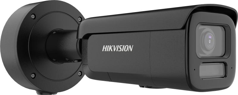 Hikvision DS-2CD3687G3-LIZSUY-SL-BLK DarkFighter 2.0 8 MP Bullet Network Camera, 2.7-13.5 mm Motorized Varifocal, Active Strobe & Audible Warning, Black
