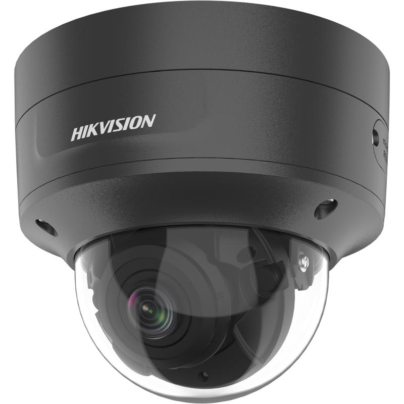Hikvision DS-2CD2766G2T-IZS-BNC-BLK AcuSense 6 MP Varifocal Dome Network Camera, 2.8–12 mm, DarkFighter, BNC Output, Black