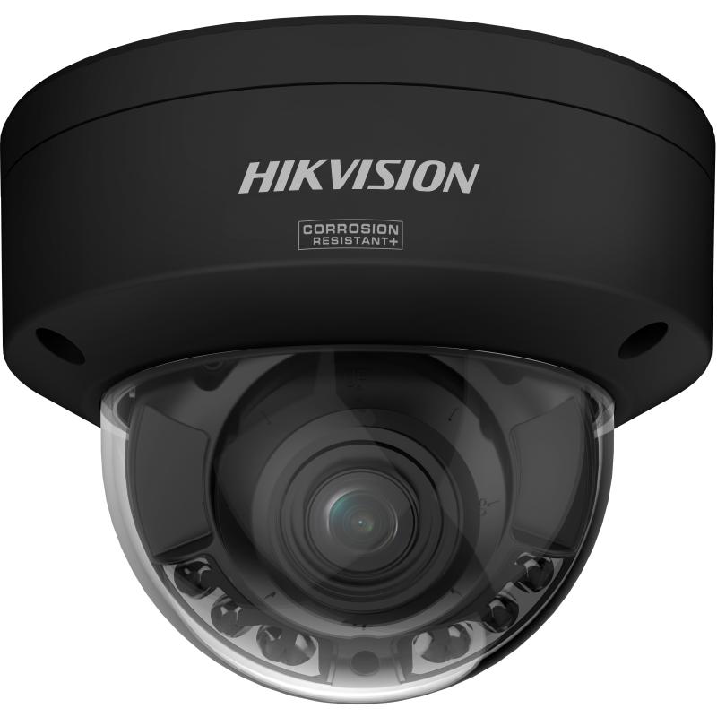Hikvision DS-2CD3766G2HT-LIZSUY-BLK Smart Hybrid Light Darkfighter S 6 MP Dome Network Camera, 2.7-13.5mm Motorized Varifocal, Dual IR & White Light 40m, Black