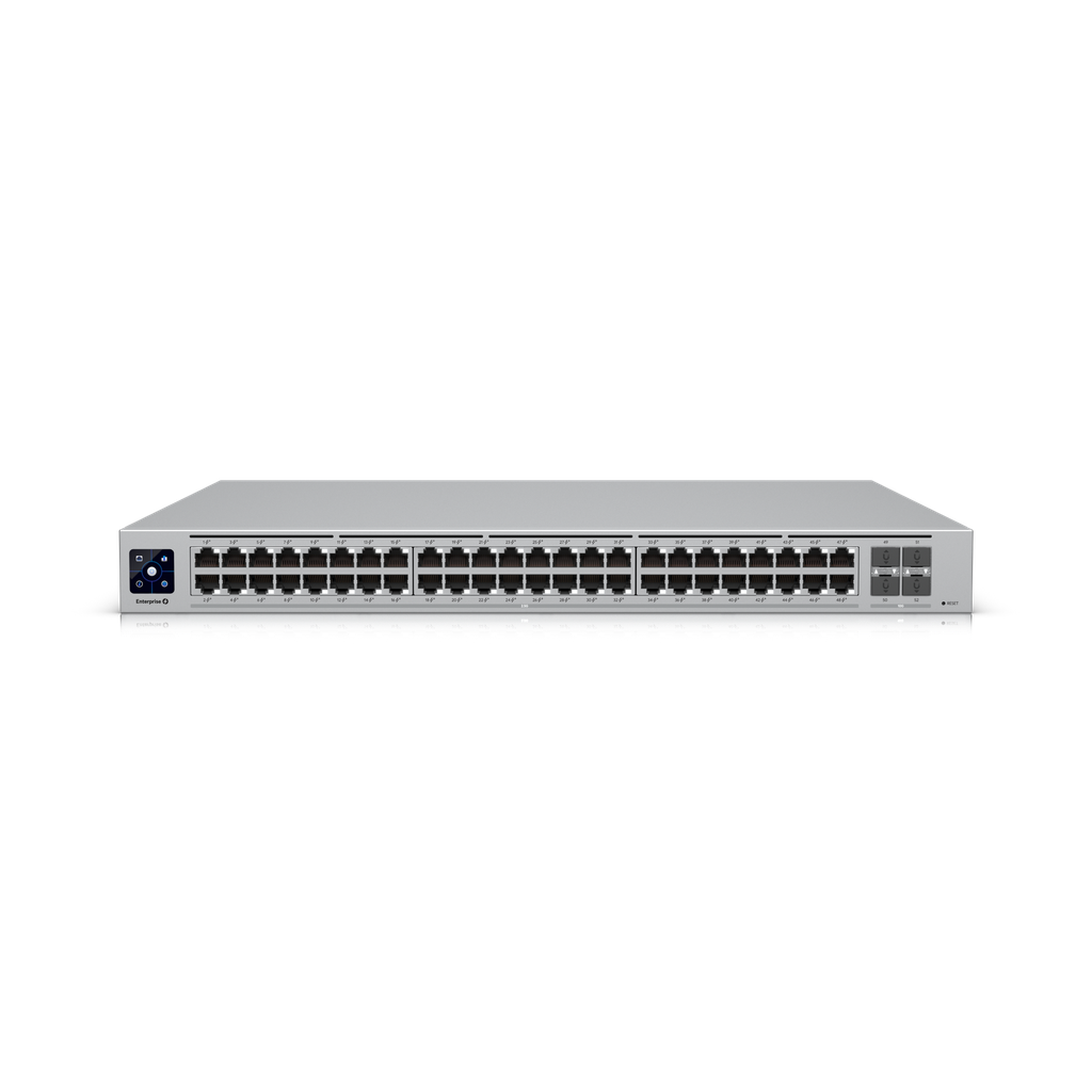 Ubiquiti UniFi USW-Enterprise-48-PoE — 48-Port Layer 3 PoE+ Switch with (48) 2.5 GbE and (4) 10G SFP+ (720W)