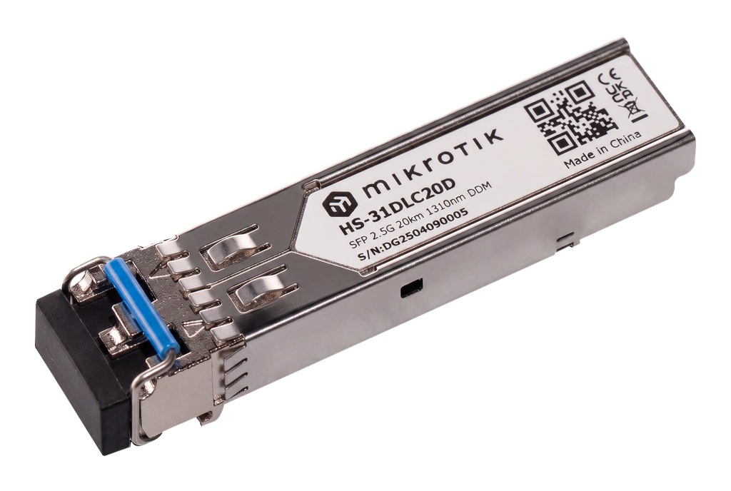 MikroTik HS-31DLC20D 1G/2.5G Single-Mode SFP Module (20km)