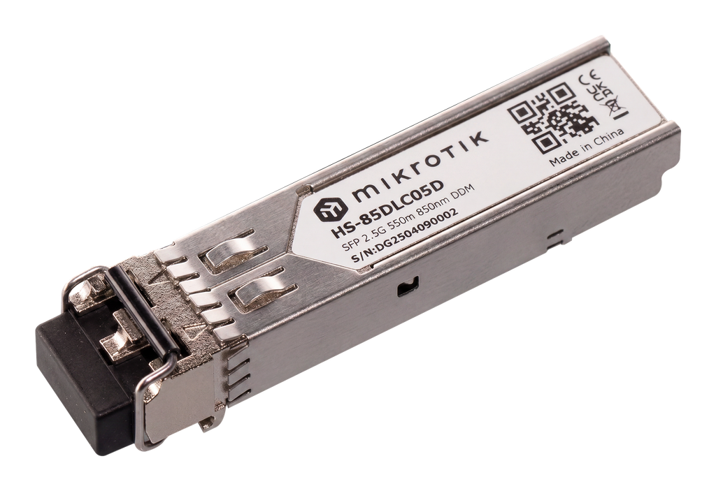 MikroTik HS-85DLC05D 1G/2.5G Multimode SFP Module (550m, 850nm)