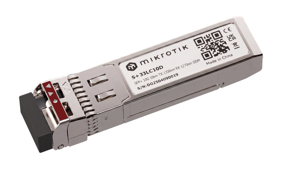 MikroTik S+2733LC10D Pair of 10G BiDi SFP+ Modules (10km, 1270/1330nm)