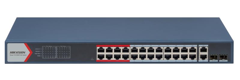Hikvision DS-3E1326P-EI(B) 24-Port Fast Ethernet Smart Managed PoE Switch