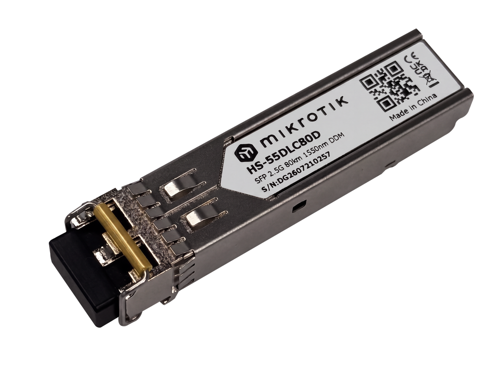 MikroTik HS-55DLC80D 2.5G SFP Module Single Mode 80km 1550nm Dual LC