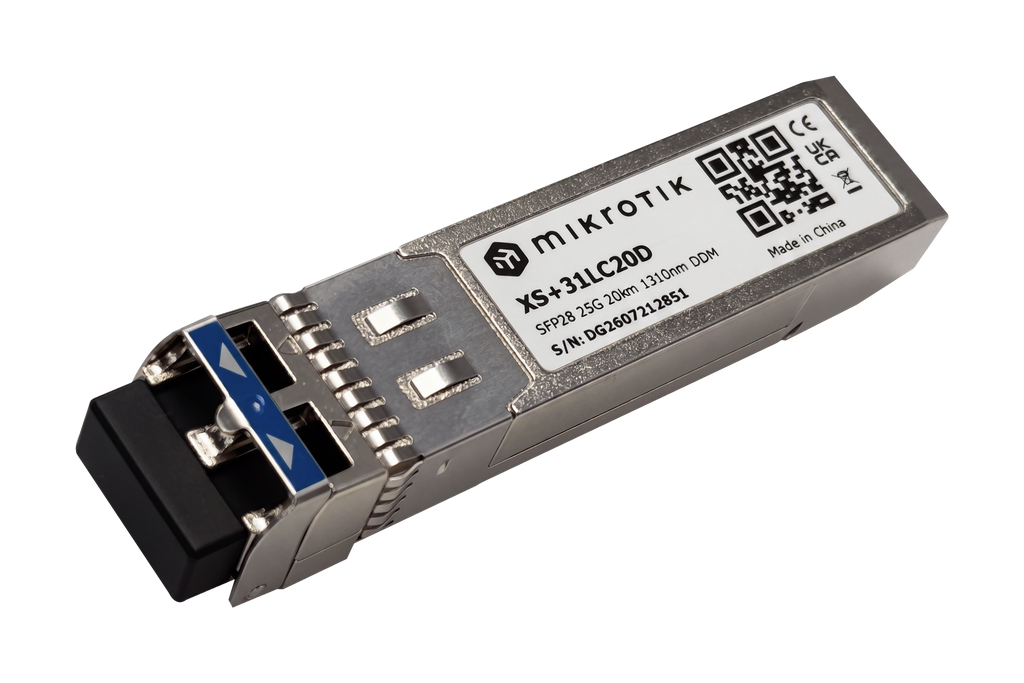 MikroTik XS+31LC20D 1.25G SFP, 10G SFP+ and 25G SFP28 Module Single Mode 20km 1310nm