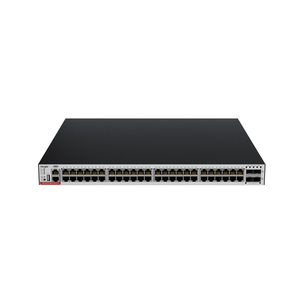 Ruijie RG-CS83-48GT4XS-PD 48-Port Gigabit Layer 3 PoE+ Access Switch, 4 x 10G SFP+, Dual PSU Slots (PSU Not Included)