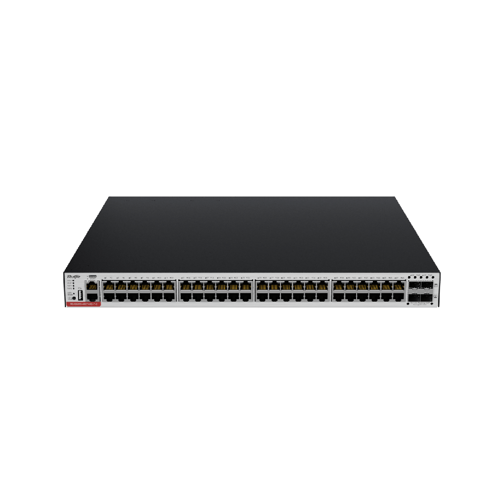 Ruijie RG-CS83-48GT4XS-PD, 48-Port Gigabit Layer 3 Managed PoE+ Switch with 4 x 10G SFP+ and Dual Redundant PSU Bays