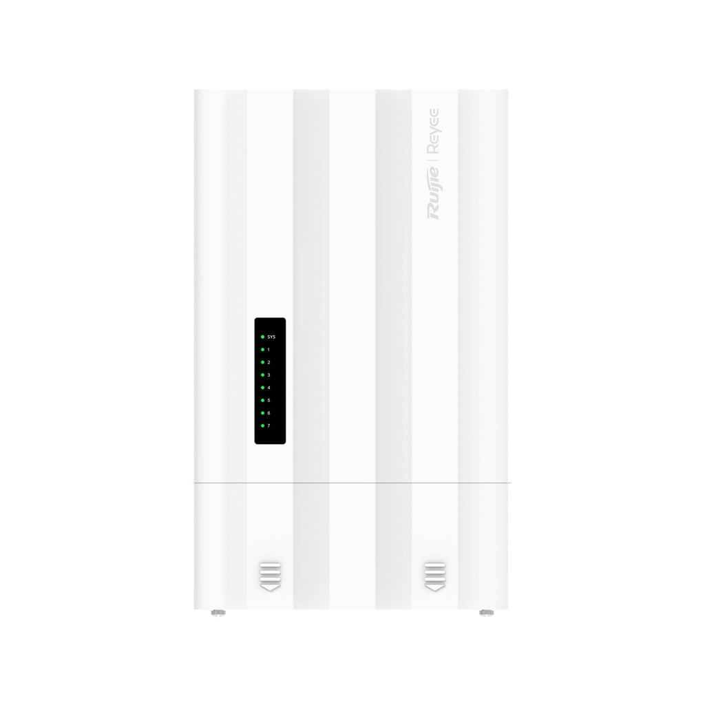 Ruijie RG-ES207GS-AC-OD 7-Port Gigabit Outdoor IP65 Cloud-Managed PoE Switch, 4 x PoE+ 60W, 2 x SFP, AC Input