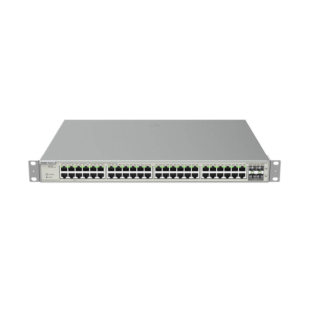 Ruijie RG-NBS5200-48GT4XS-UP, 48-Port Gigabit Layer 3 Managed PoE++ Switch with 4 x 10G SFP+, 740W