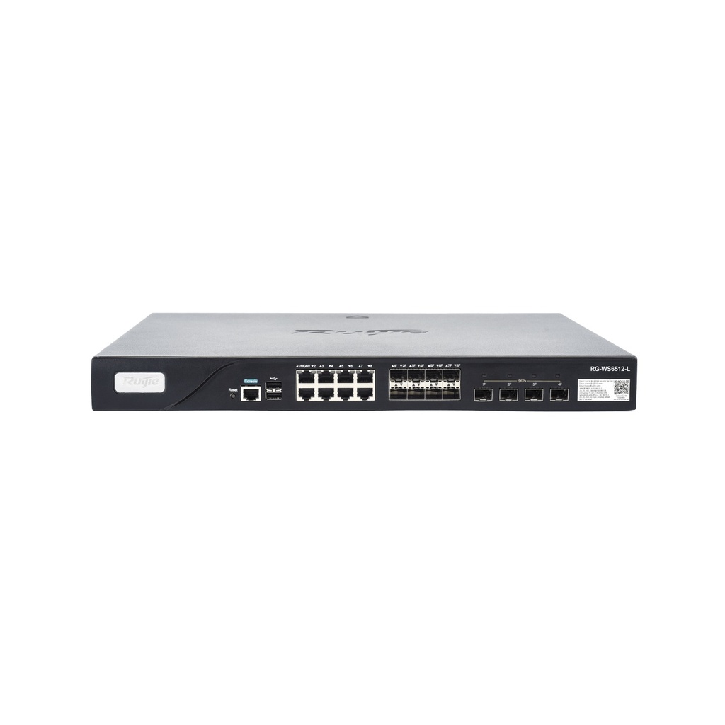 Ruijie RG-WS6512-L High-Performance Wireless Access Controller, 8 x GE Combo, 4 x 10GE SFP+, 128 APs Default