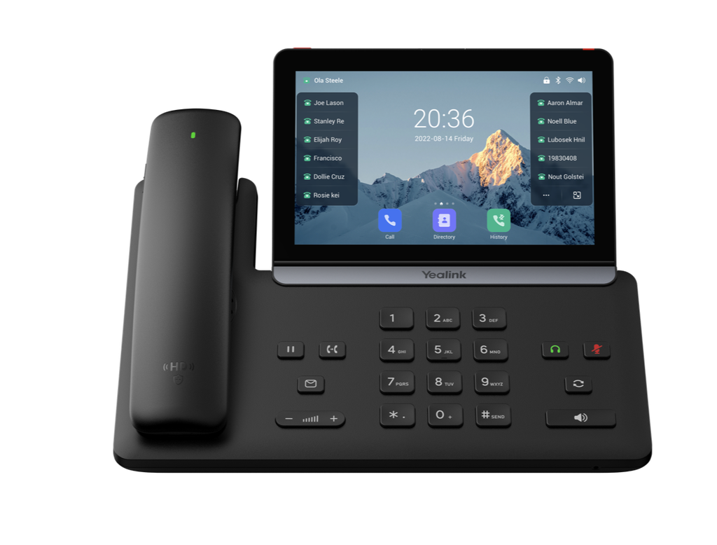 Yealink SIP-T88W Pro Ultra Smart Business IP Phone, 7" Touch Screen, Android 13, BTH88 Bluetooth Handset, Wi-Fi 6