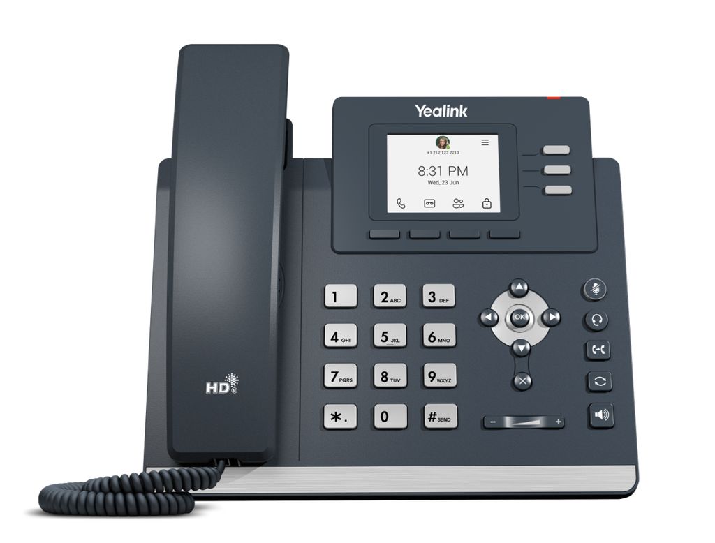 Yealink MP52 E2 Teams IP Phone – Entry-Level, 2.4-inch Non-Touch Screen, HD Audio, Teams Button