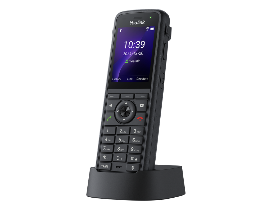 Yealink AX86R Ruggedized Wi-Fi 6 IP Phone Handset, IP67, 2.4" Colour Display, Emergency Alarm, Bluetooth 5.0