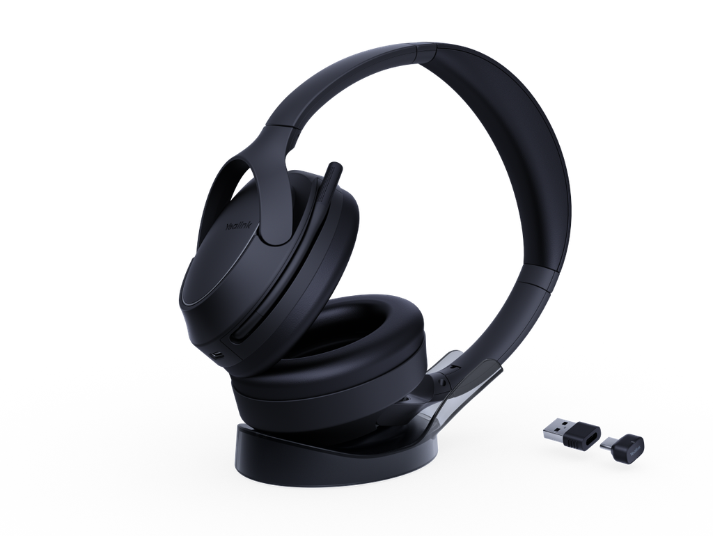 Yealink BH78 Bluetooth Wireless Headset with Charging Stand, Adaptive Hybrid ANC, 4-Mic AI Noise Cancellation, UC, USB-C/A