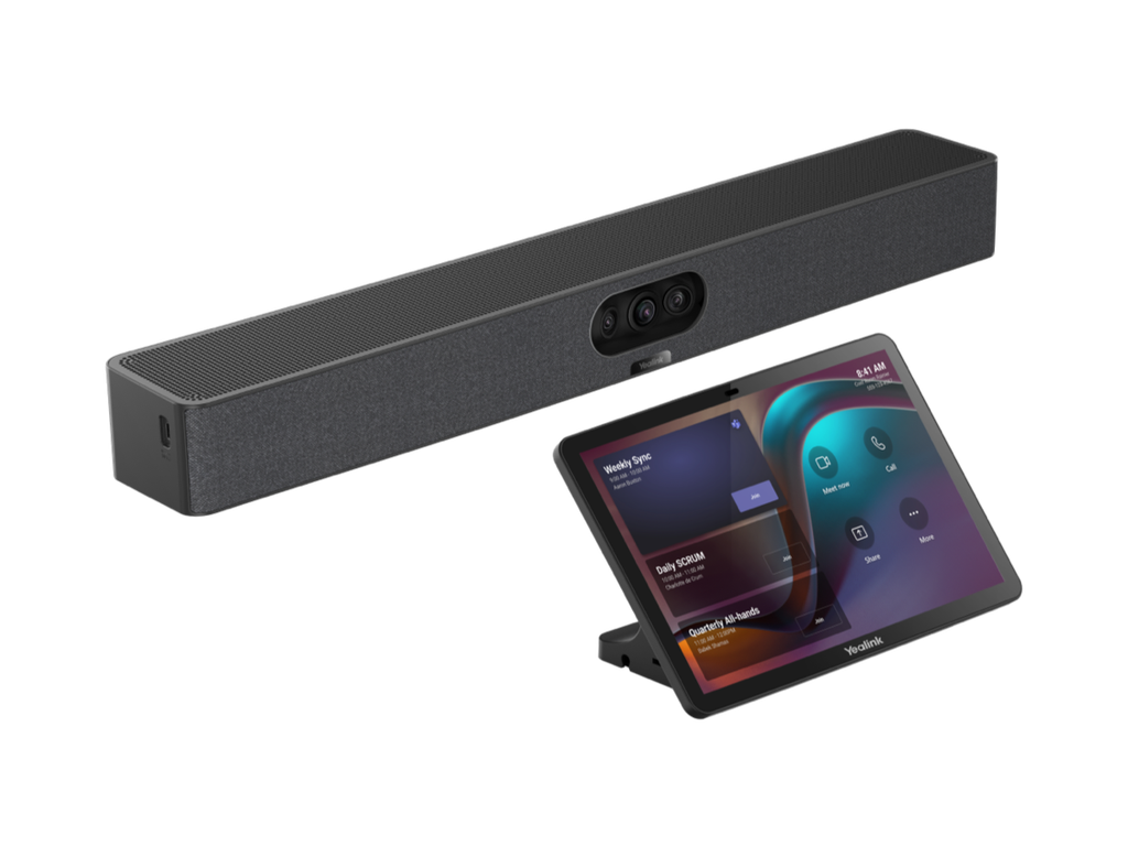 Yealink MeetingBar A25 All-in-One Video Bar for Focus Rooms, 151° Triple 4K Cameras, Teams Rooms and Zoom Rooms on Android (A25-010)