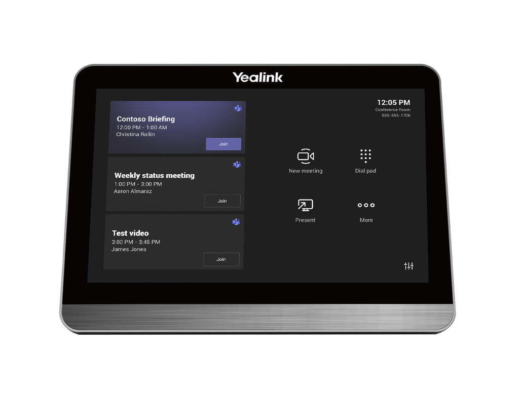 Yealink CTP18 8" Touch Panel for MeetingBar A20, A30 and MVC Rooms, Meeting Control and Annotation, PoE, Wi-Fi