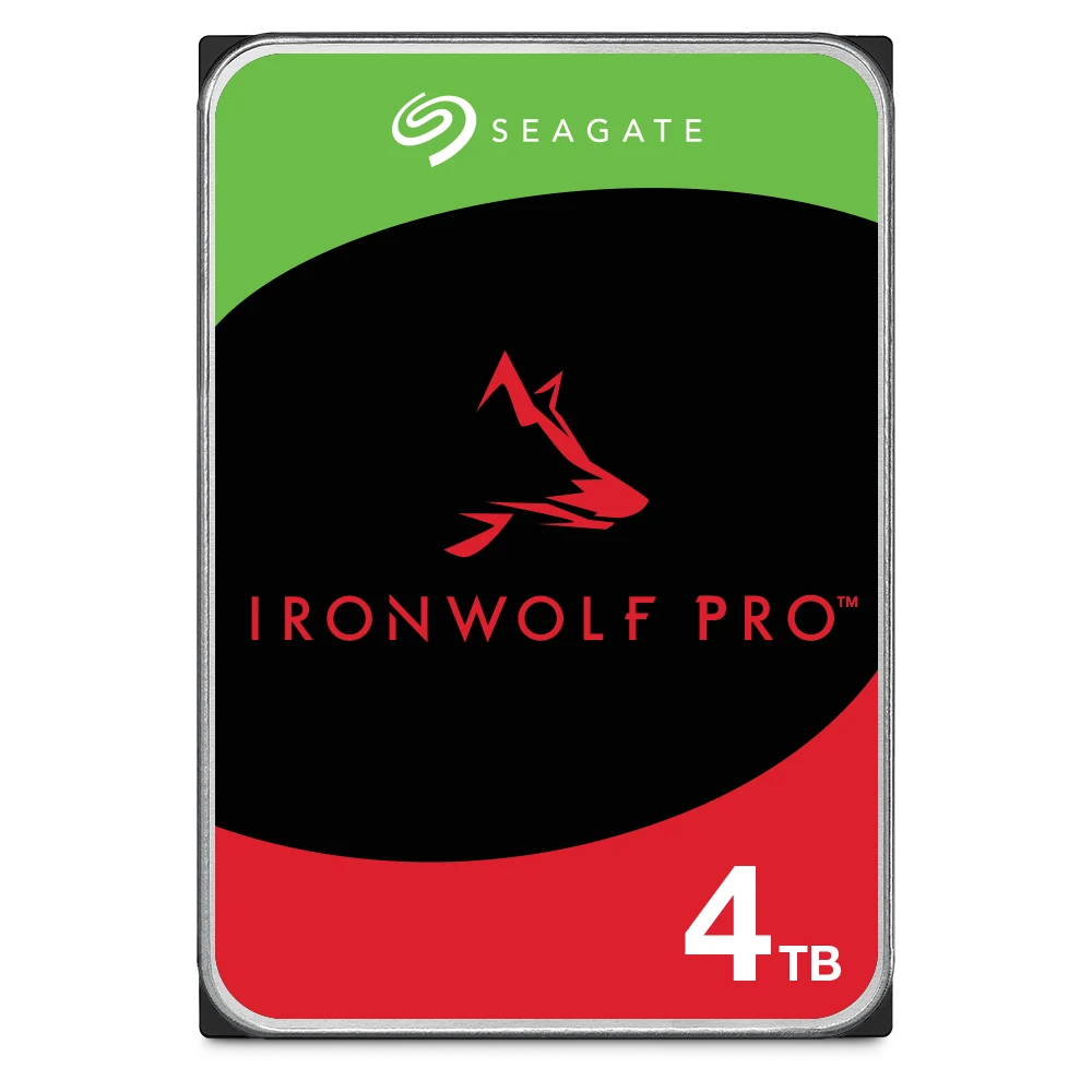 Seagate IronWolf Pro 4TB NAS Hard Drive, 3.5" SATA, 7200 RPM (ST4000NT001)