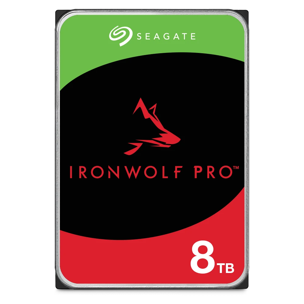 Seagate IronWolf Pro 8TB NAS Hard Drive, 3.5" SATA, 7200 RPM (ST8000NT001)