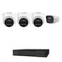 4 Camera 4K Home Security Camera System, 3 Turret + 1 Bullet, 8 Channel PoE NVR | Jovision JVS-KIT-4K-4C