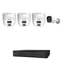 4 Camera 5MP Home Security Camera System, 3 Turret + 1 Bullet, 4 Channel PoE NVR | Jovision JVS-KIT-5M-4C