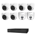 8 Camera Office Security Camera System, 6 Indoor + 2 Outdoor Turret, 5MP, 8CH PoE NVR | Jovision JVS-KIT-OFF-8C
