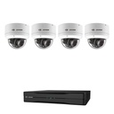 4 Camera Vandal-Proof PTZ Dome Security Camera System, 8MP 4K, 5x Zoom, 8CH PoE NVR | Jovision JVS-KIT-VD-4C