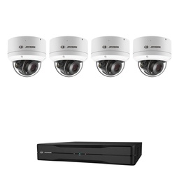 4 Camera Vandal-Proof PTZ Dome Security Camera System, 8MP 4K, 5x Zoom, 8CH PoE NVR