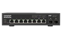 QNAP QSW-L3208-2C6T 8-Port 10GbE Lite Managed Switch, 6 x 10GbE RJ45 and 2 x 10GbE SFP+/RJ45 Combo