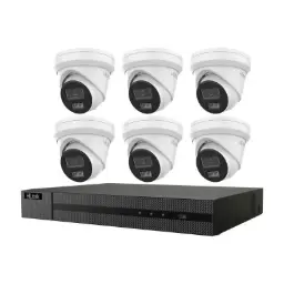 HiLook by Hikvision 8-Channel 6MP PoE NVR Security System with 6 x 6MP