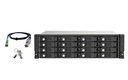 QNAP TL-R1620SEP-RP 16-Bay 3U SAS 12Gb/s JBOD Expansion Enclosure, 4 x SFF-8644 Wide Ports, Redundant PSU